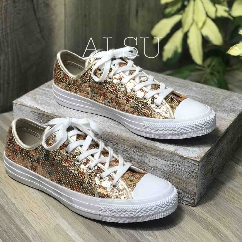 Converse AdVulc Ctas Sequins Low Top W AUTHENTIC - Picture 5 of 7